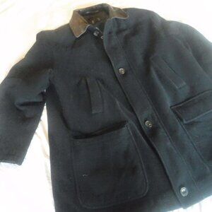Jos A Bank Mens Blue Wool Winter coat Mens Size Large REG Made in Russia